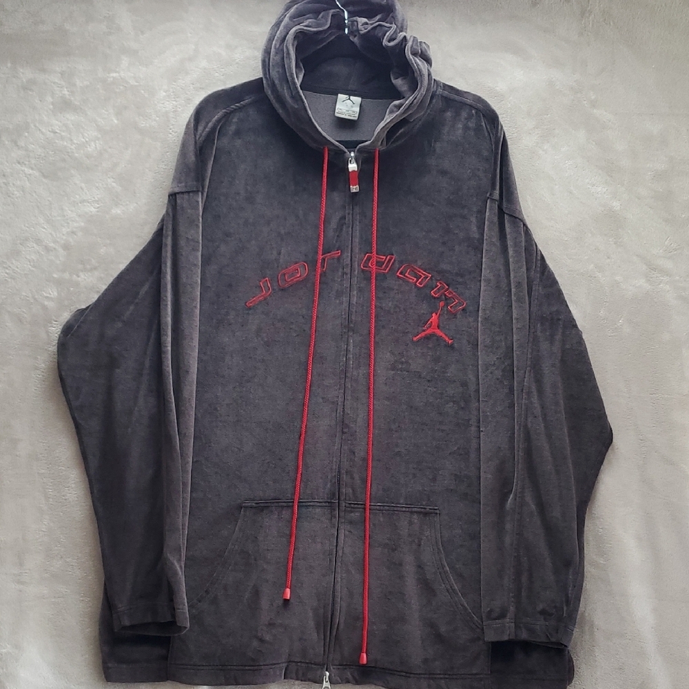 NIKE | 3XL MEN TRACK VELOUR JACKET Y2K VTG AIR JORDAN | RED BLACK 5350PLB472E